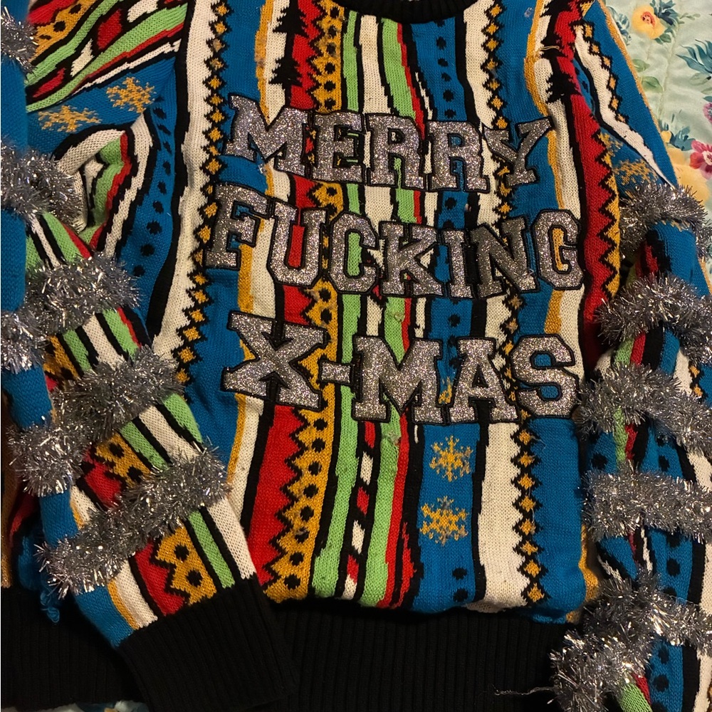 Spencer's Vibrant Holiday Crewneck Sweater